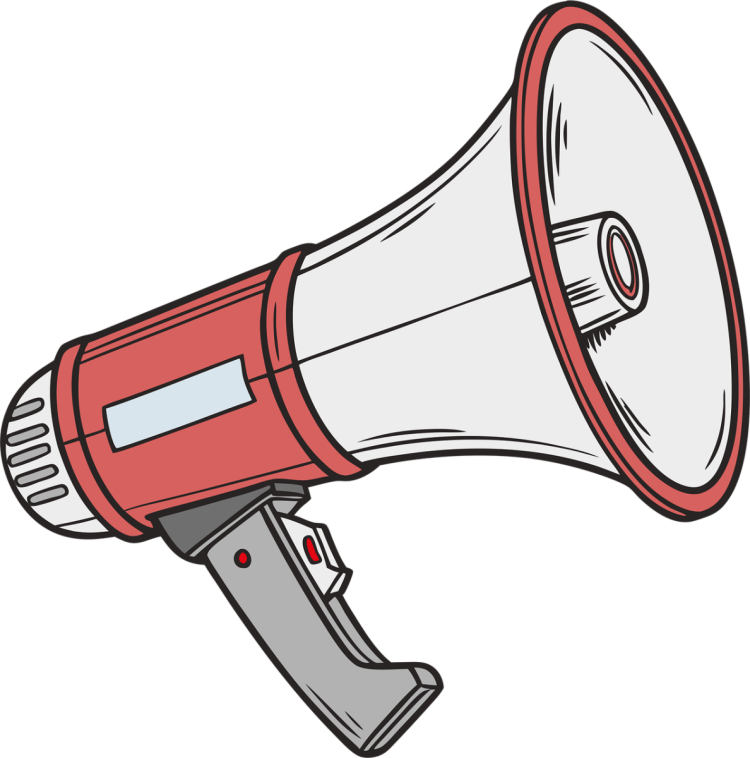 ai generated, megaphone, speaker, notice, demonstration